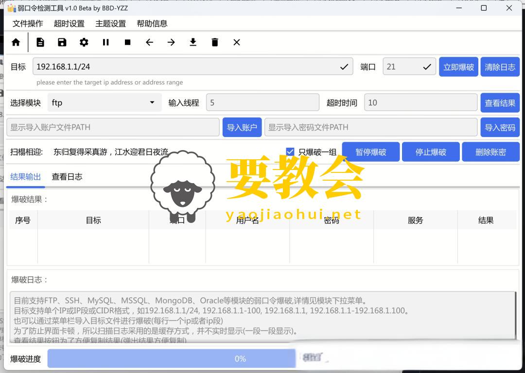 超级弱口令检测工具:一键检测弱口令漏洞! 超级弱口令检测工具:一键检测弱口令漏洞!
